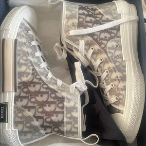 Dior Translucent High-Top Sneakers with White Accents